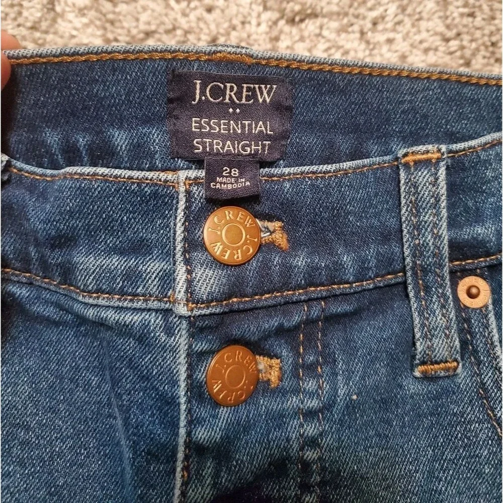 J. Crew Essential Straight Jeans In All-Day Stretch